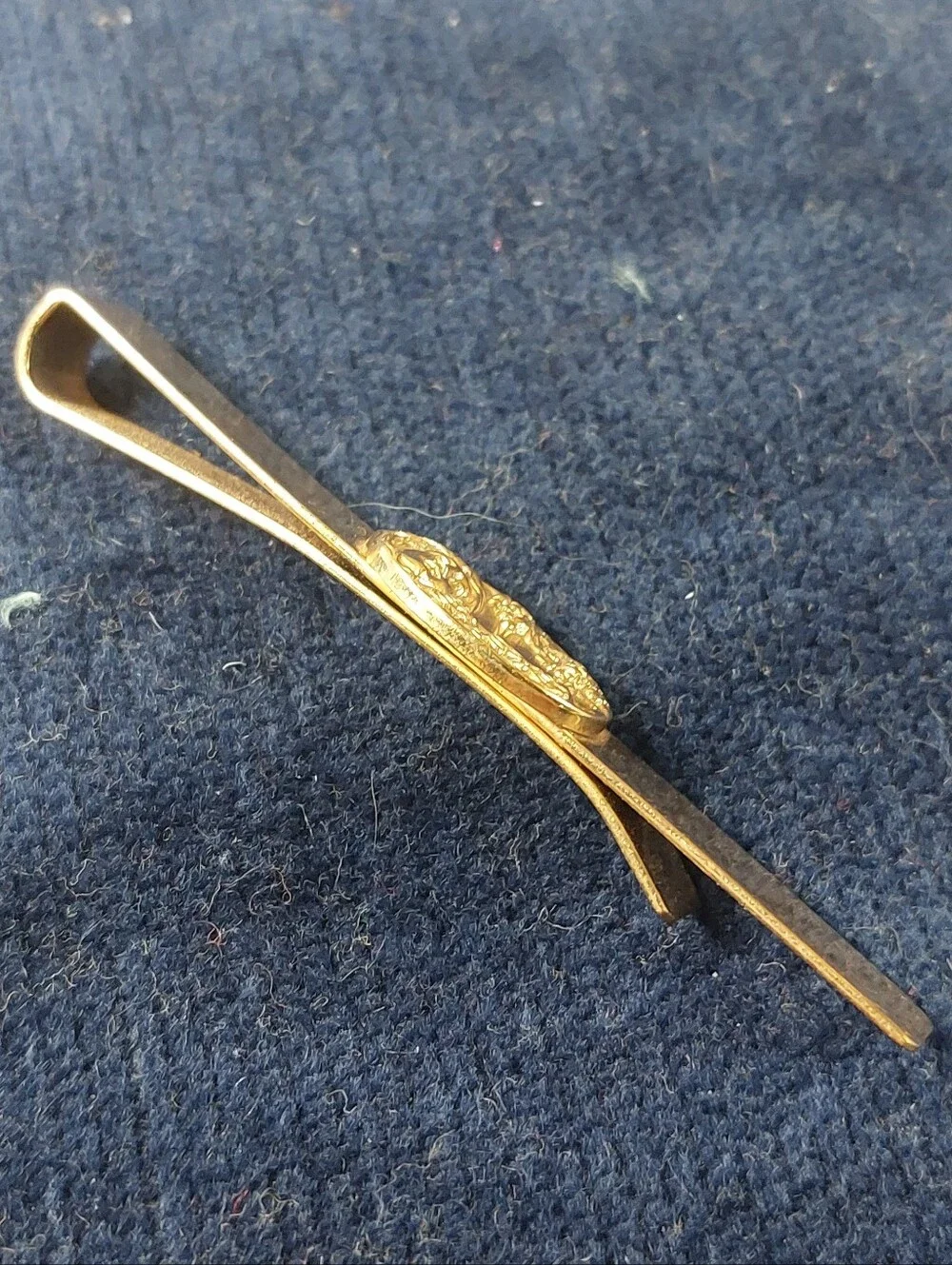 Vintage Kreisler Craft Lady Nymph Goldtone Tie Bar Clasp 3